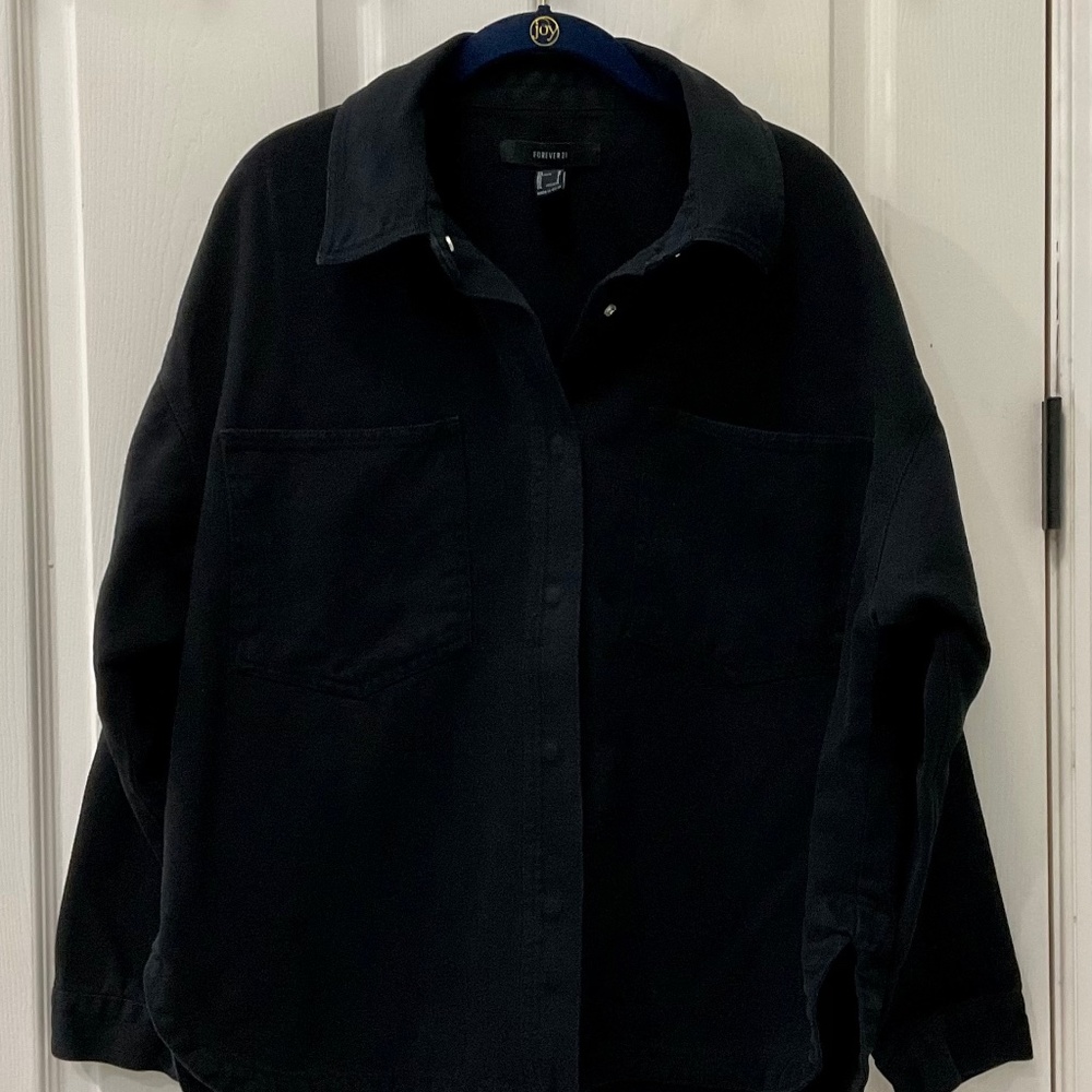 Women’s Black Denim Shacket